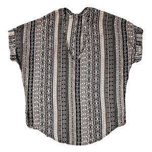 Lush Boho Patterned Tunic Blouse Shirt